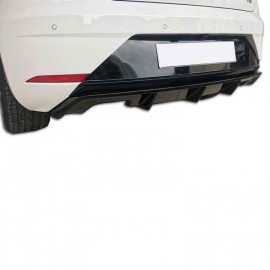 Seat Leon (2017 - 2019) Çift Çıkış Arka Tampon Eki - Difüzör (Plastik)